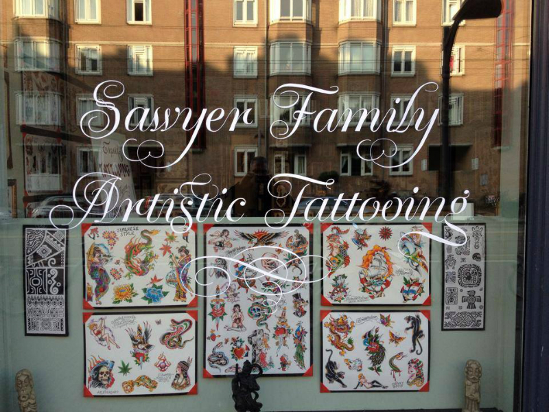 FrontwindowSawyerTattooshopwithhandlettering